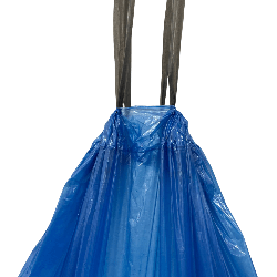 Saco Hamper Azul 200 litros com fitilho Embalac com 50 unidades