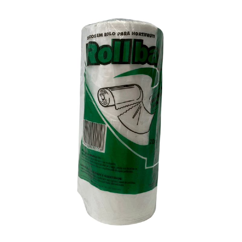 Bobina 20x35cm Saco Plástico Picotado RollBag 500 unidades