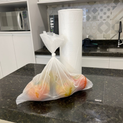 Bobina 30x40cm de Saco Plástico Picotado Rollbag com 400 unidades