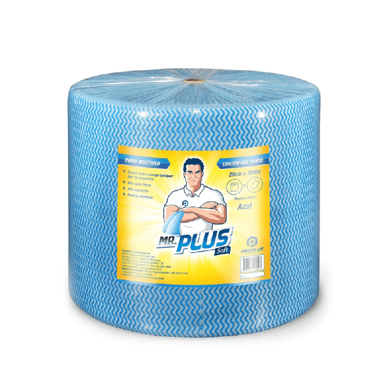 Pano Multiuso 28x300 Azul Bobina Pro Plus 600 unidades