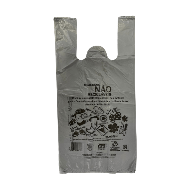 Sacola Plástica Padrão Prefeitura Cinza 48x55cm Altaplast com 500 unidades