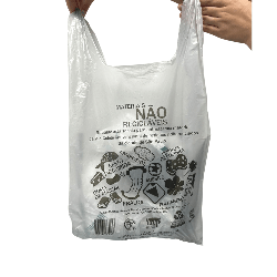 Sacola Plástica Padrão Prefeitura Cinza 48x55cm Altaplast com 500 unidades