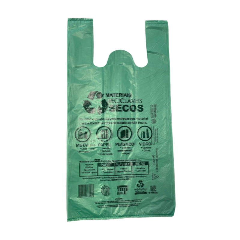 Sacola Plástica padrão Prefeitura Verde 48x55 c/ 500 unidades Altaplast