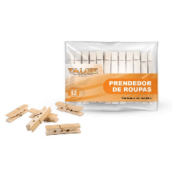 Prendedor para Roupa de Madeira Talge 12 unidades