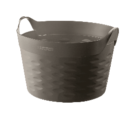 Cesto Organizador Circular Sanremo Cinza 30L - Indicado para Roupas