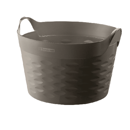 Cesto Organizador Circular Sanremo Cinza 30L - Indicado para Roupas