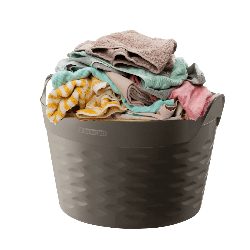 Cesto Organizador Circular Sanremo Cinza 30L - Indicado para Roupas