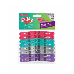 Prendedor par Roupas de Plástico Bettanin 16 unidades