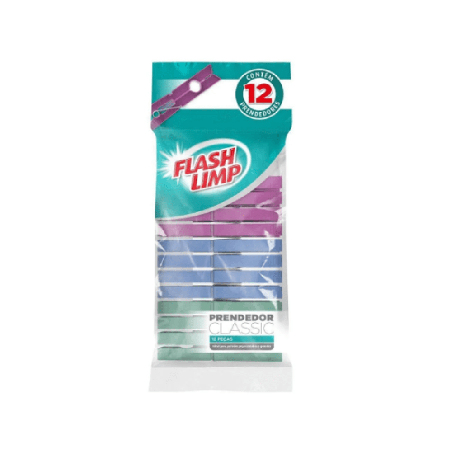 Prendedor para Roupa Flash Limp 12 unidaes