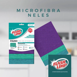 Pano de Microfibra 30x30 Flash Limp com 3 unidades
