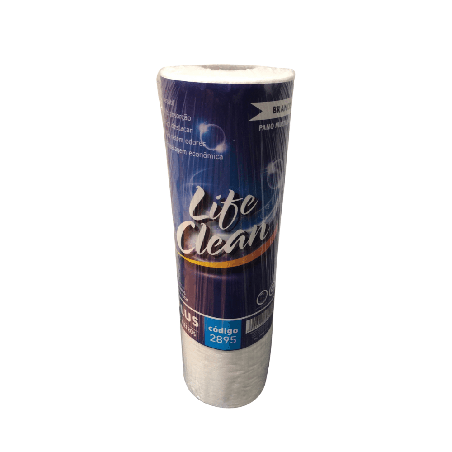 Pano Multiuso TNT Bobina Branco 28x25m Life Clean 50 unidades