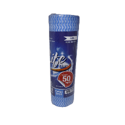 Pano Multiuso 28x25 Azul Bobina Life Clean 50 unidades