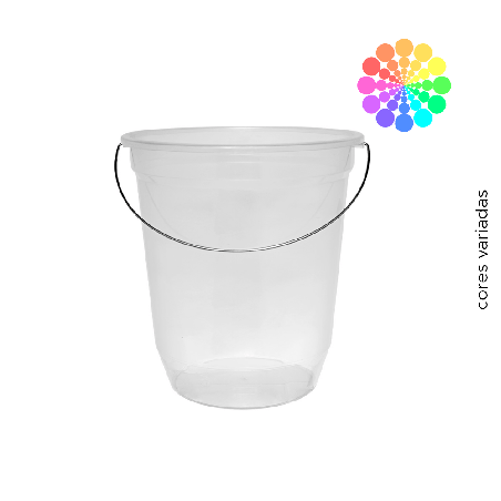 Balde 18L com Alça de Metal Jaguar Cores Variadas