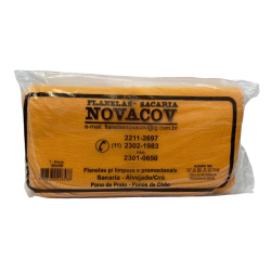 Flanela Laranja 28x28cm Novacov com 12 unidades