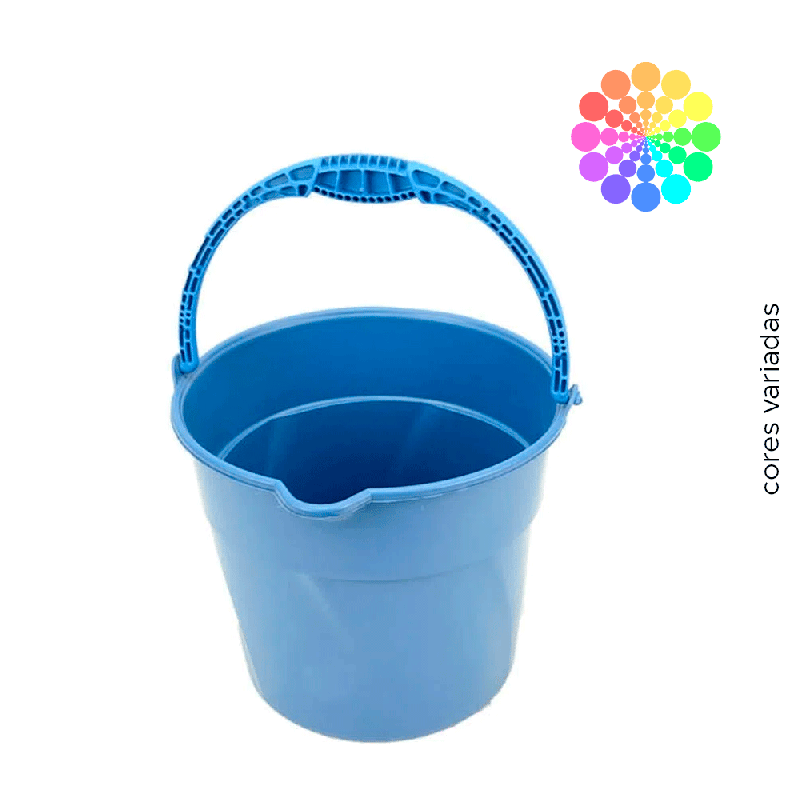 Balde 14L com Alça Agraplast Cores Variadas