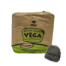 Palha de Aço Vega Steel n° 2 Grossa com 20 embalagens de 25g