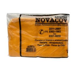 Flanela Amarela 28x38cm Novacov 12 unidades