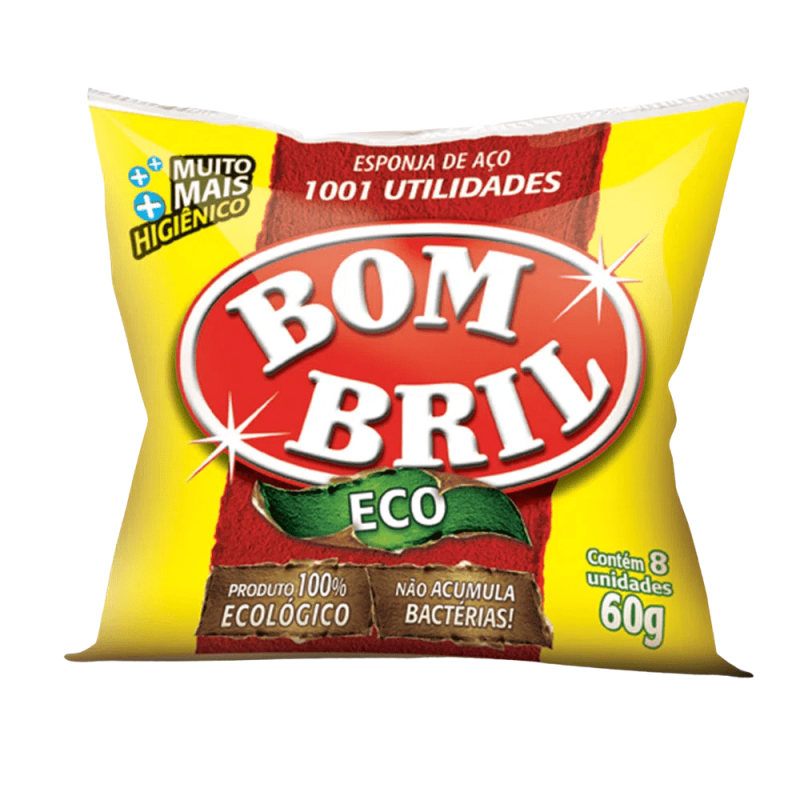 Lã de Aço Bombril  60g com 8 unidades
