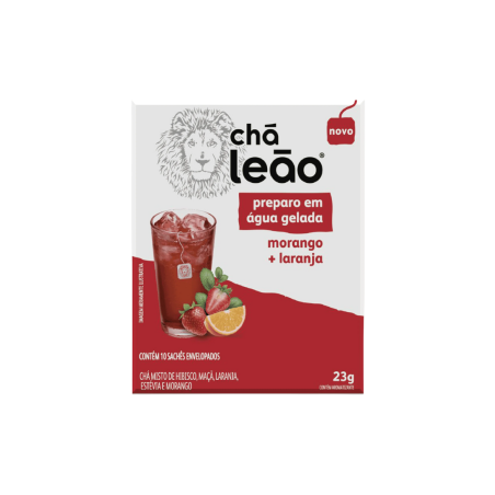 Chá Leão Gelado Morango com Laranja 23g