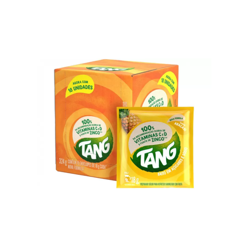 Suco Tang Sabor Abacaxi Caixa com 18 unidades de 18g