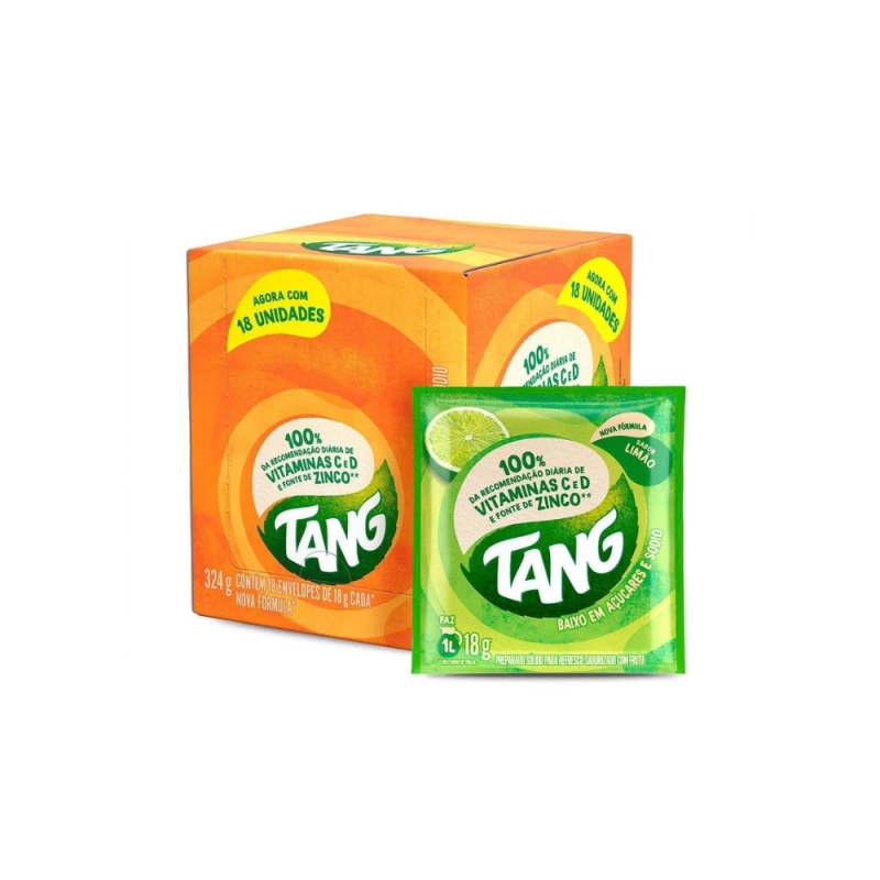 Suco Tang Sabor Limão Caixa com 18 unidades de 18g