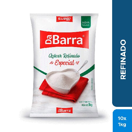 Açúcar Refinado da Barra 1kg 10 unidades