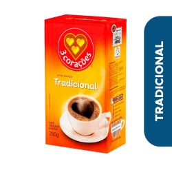 Café Tradicional á Vácuo 3 Corações 20x500g