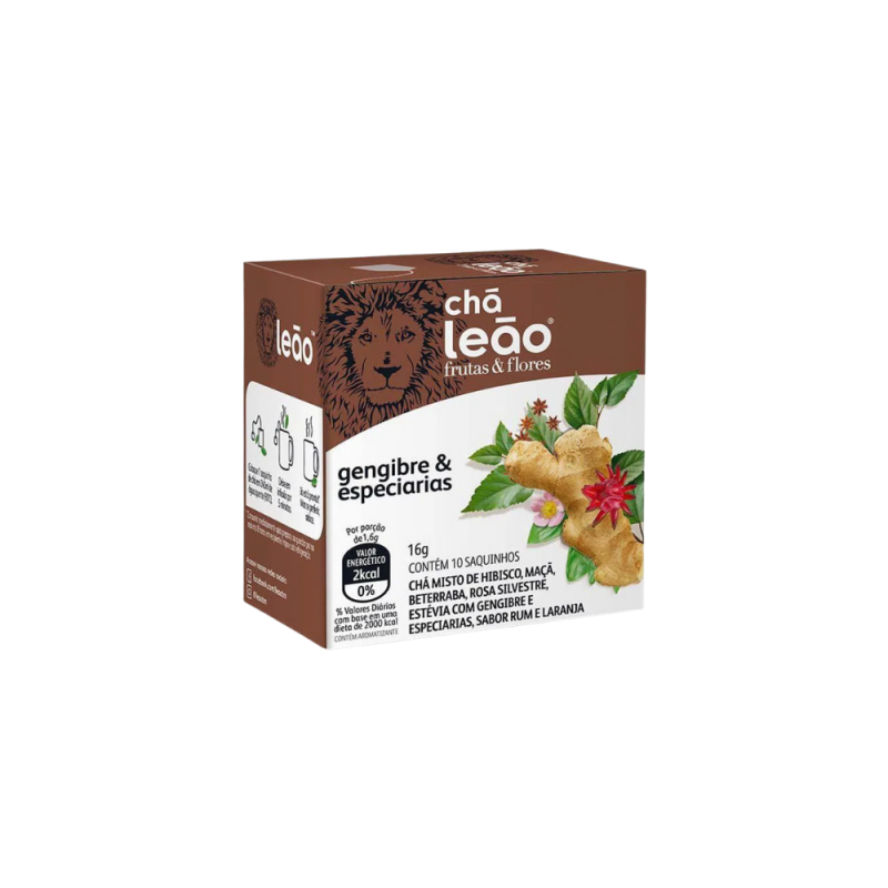 Chá Gengibre e Especiarias Leão 16g