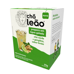 Chá Leão Água Gelada - Chá Verde Gengibre e Limão 10 Sachês