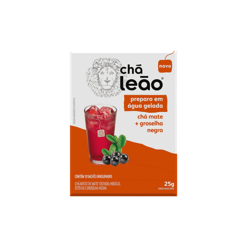 Chá Leão Gelado Mate com Groselha Negra 25g