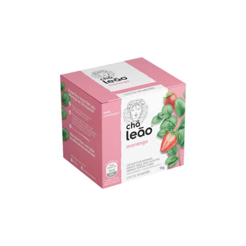 Chá Morango Leão 16g