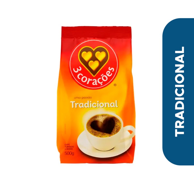 Café Tradicional Almofada 3 Corações 10x500g