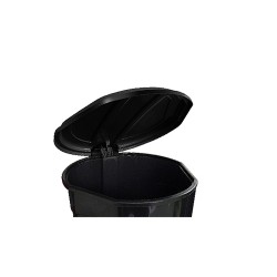 Lixeira Oval Com Pedal 30L Preto Arqplast