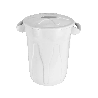 Lixeira 60L Redonda Branca Com Tampa JSN CR60B