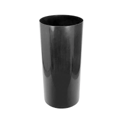 Lixeira 50L Redonda Sem Tampa Preta JSN EB26P