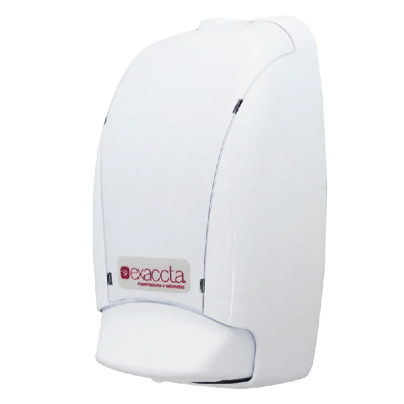 Saboneteira com Resevatório Exaccta Branco/Transparente 500ml