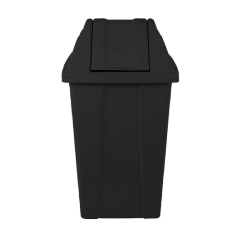 Lixeira 100L Quadrada Preto Basculante JSN Q100P