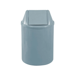 Lixeira 12L Redonda Basculante Cinza JSN EB9C