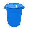Lixeira 100L Azul Redonda com Tampa JSN CR100A