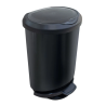 Lixeira 45L com Pedal Tampa e Borda Trava Saco Preta Arqplast