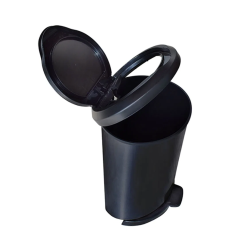 Lixeira 45L com Pedal Tampa e Borda Trava Saco Preta Arqplast