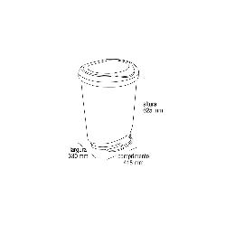Lixeira 45L com Pedal Borda Trava Saco