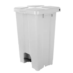 Lixeira 60L Quadrada com Pedal Branco JSN P60B