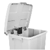 Lixeira 60L Quadrada com Pedal Branco JSN P60B