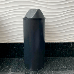 Lixeira 22L Redonda Basculante Preta JSN