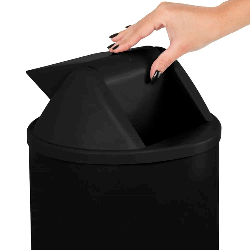 Lixeira 22L Redonda Basculante Preta JSN