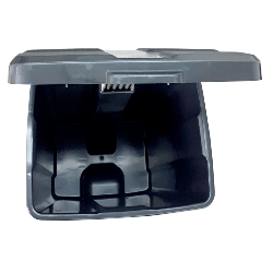 Lixeira Quadrada 60L com Pedal JSN Preta