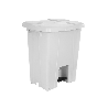 Lixeira 15L Quadrada com Pedal e Tampa Branca P15 JSN