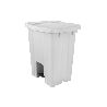 Lixeira 15L Quadrada com Pedal e Tampa Branca P15 JSN