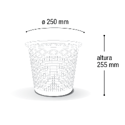 Lixeira 10L Redonda Telada Cores variadas Arqplast